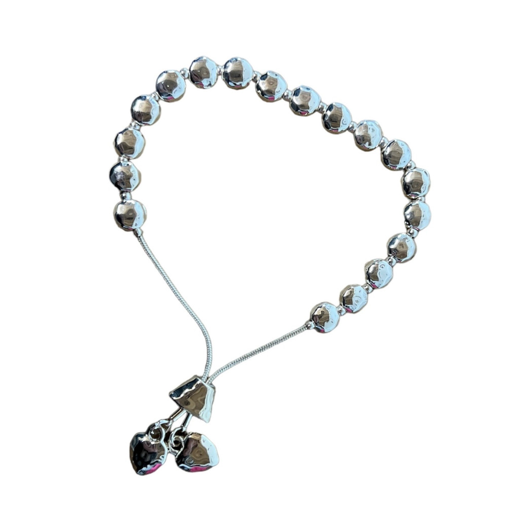 Bracelet zinc réglable coeurs 72