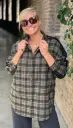 Chemise carreaux lignes velours