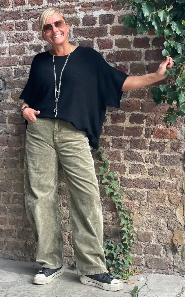 Pantalon velours Barrel