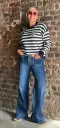 Jeans bleu 4 poches appliquées