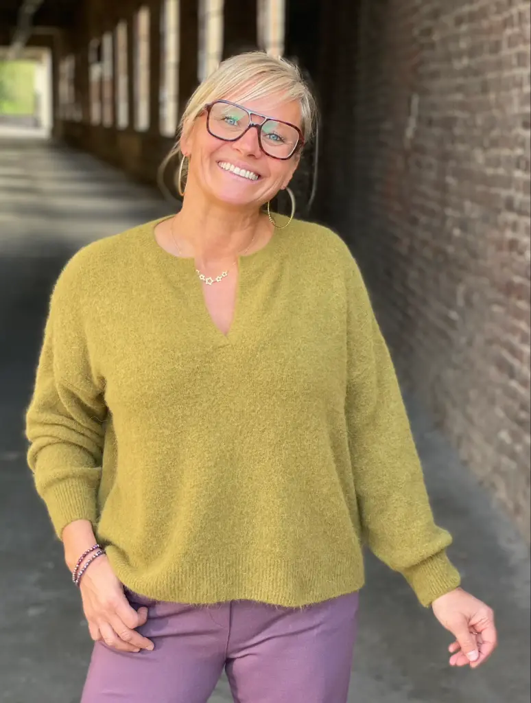 Pull angora col fendu