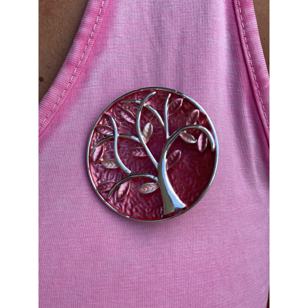 Broche aimant arbre relief