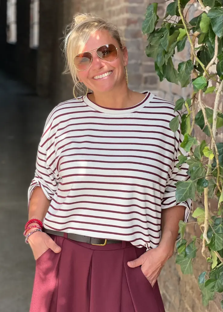 T-shirt longues manches double ligne
