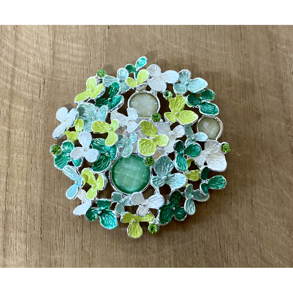 Broche aimant bouquet 2 perles