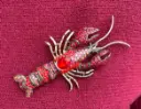 Broche épingle écrevisse 