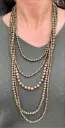 Collier 5 rangs fin perle strass