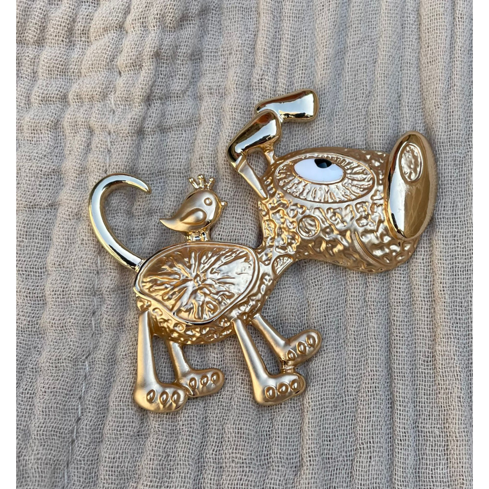 Broche aimant chien gag