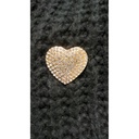 Broche aimant coeur strass
