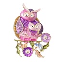 Broche aimant double hiboux