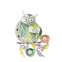 Broche aimant double hiboux