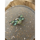 Broche aimant libellule strass