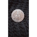 Broche aimant peace strass 1