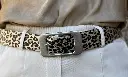 Ceinture Animals poils boucle rect. plat