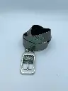 Ceinture boucle rectangle brillante metal