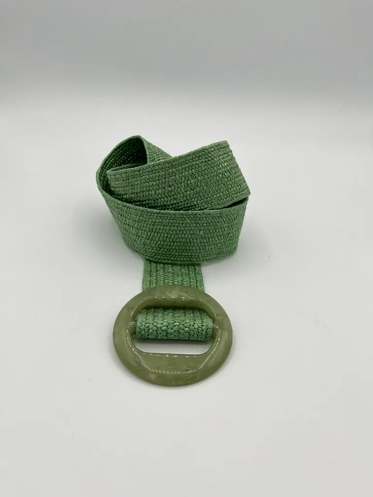 Ceinture rotin attache ronde effet marbre