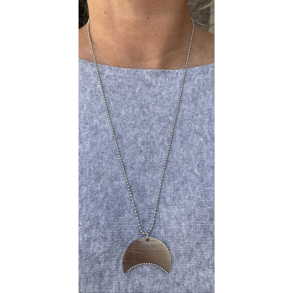 Collier chaîne demi lune YL HWFK026