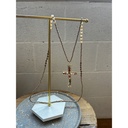 Collier long croix YL