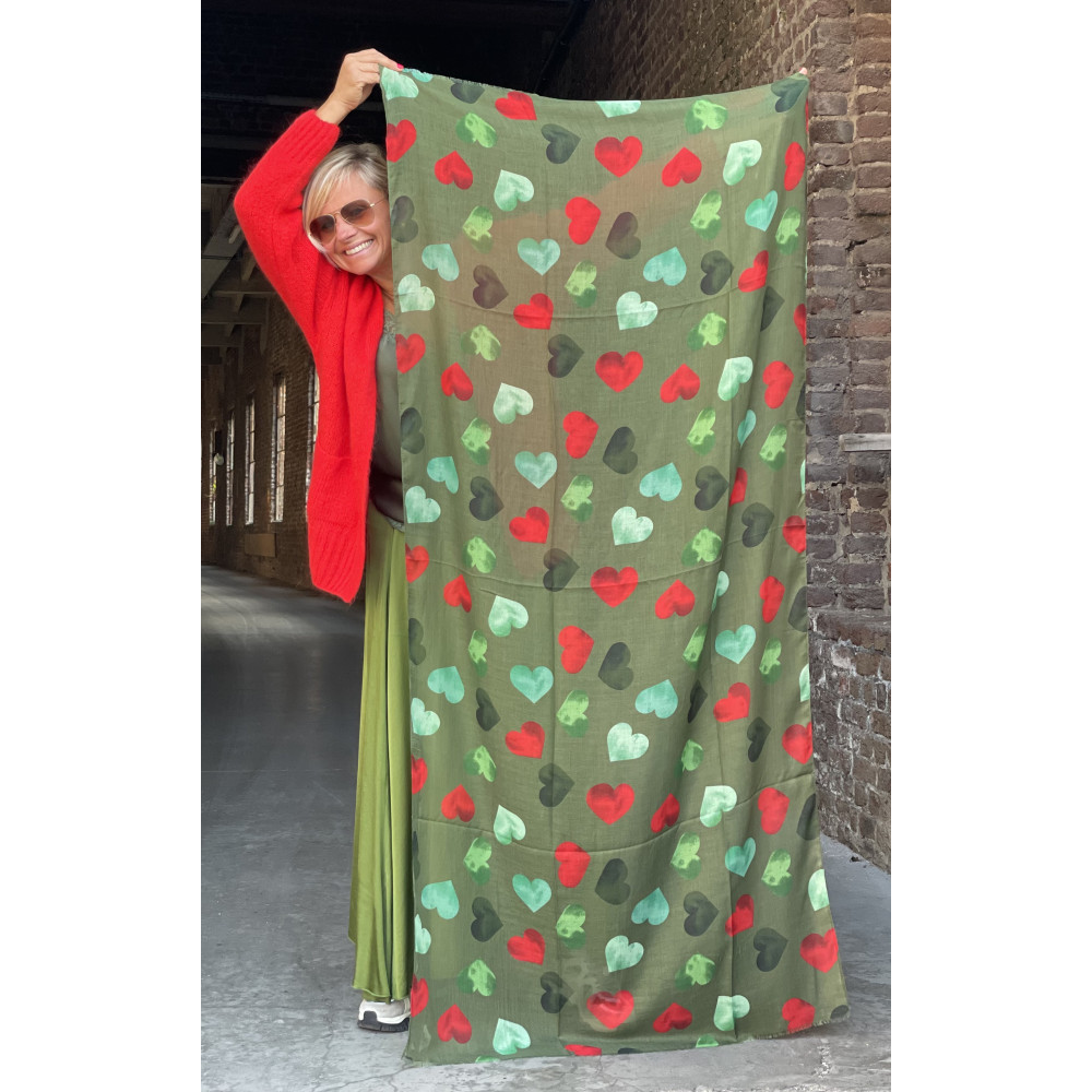 Foulard Coeurs Marbrés