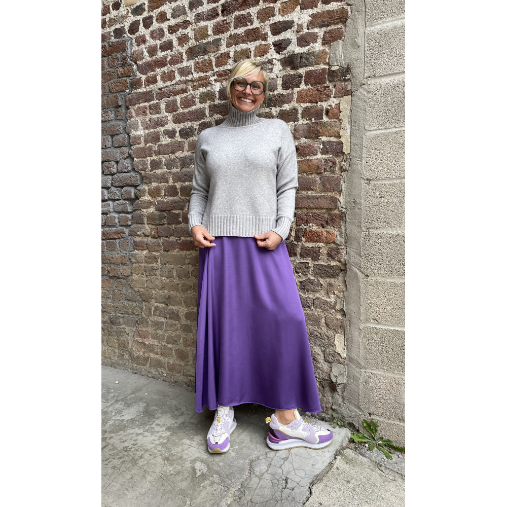 Jupe satin unie
