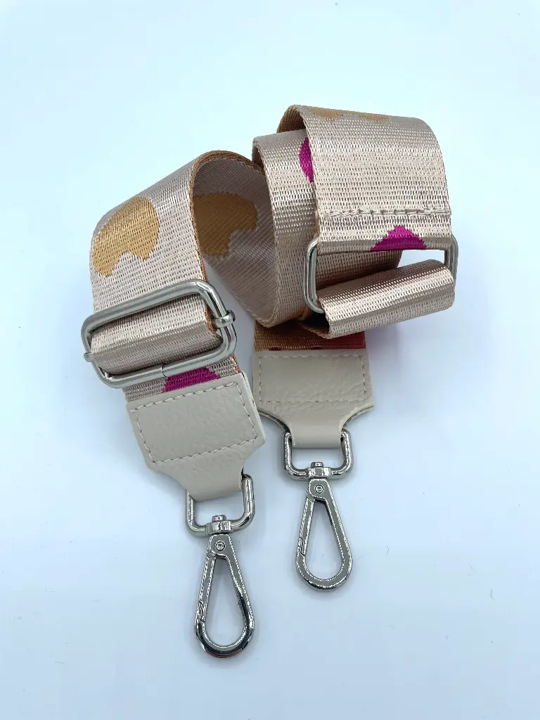 Lanière Coeurs Attaches Argentées