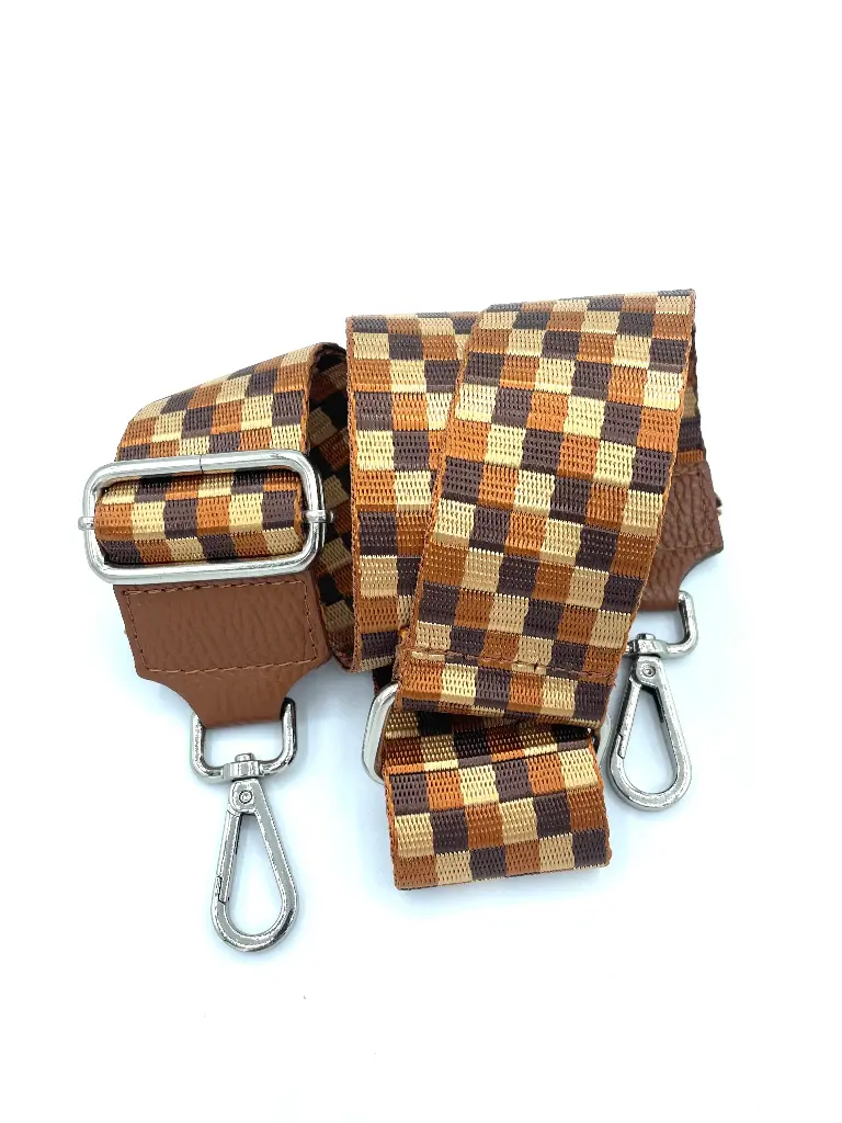 Lanière Minis Carrés Attaches Argentées