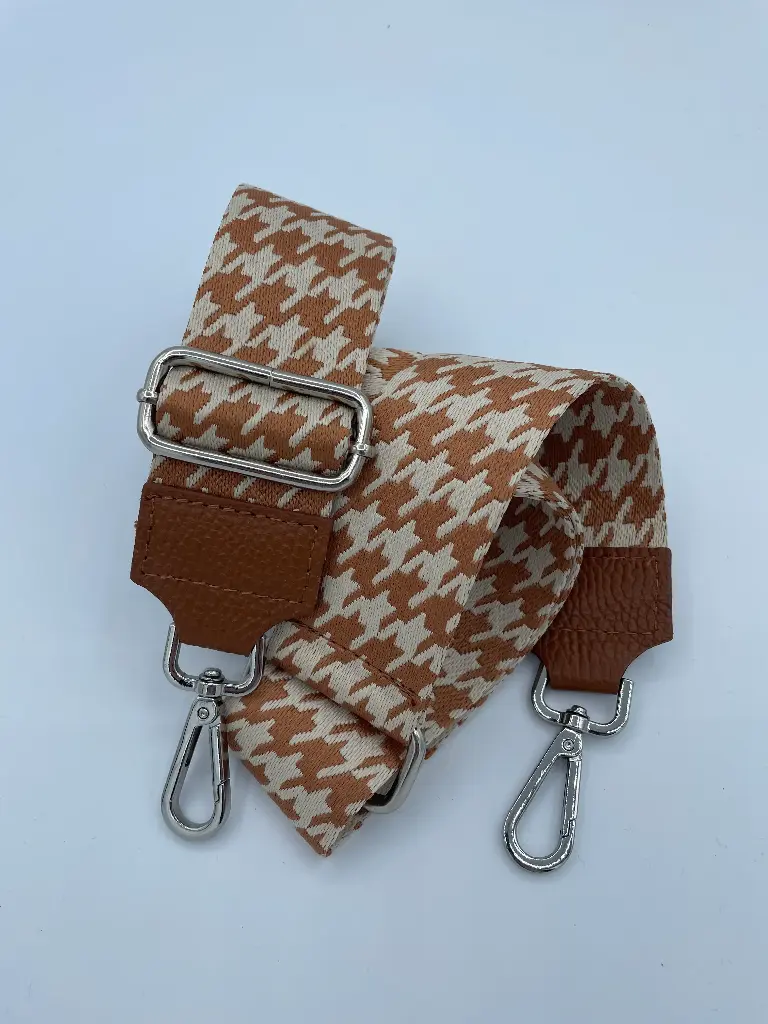 Lanière Pied-de-poule Attaches Argentées