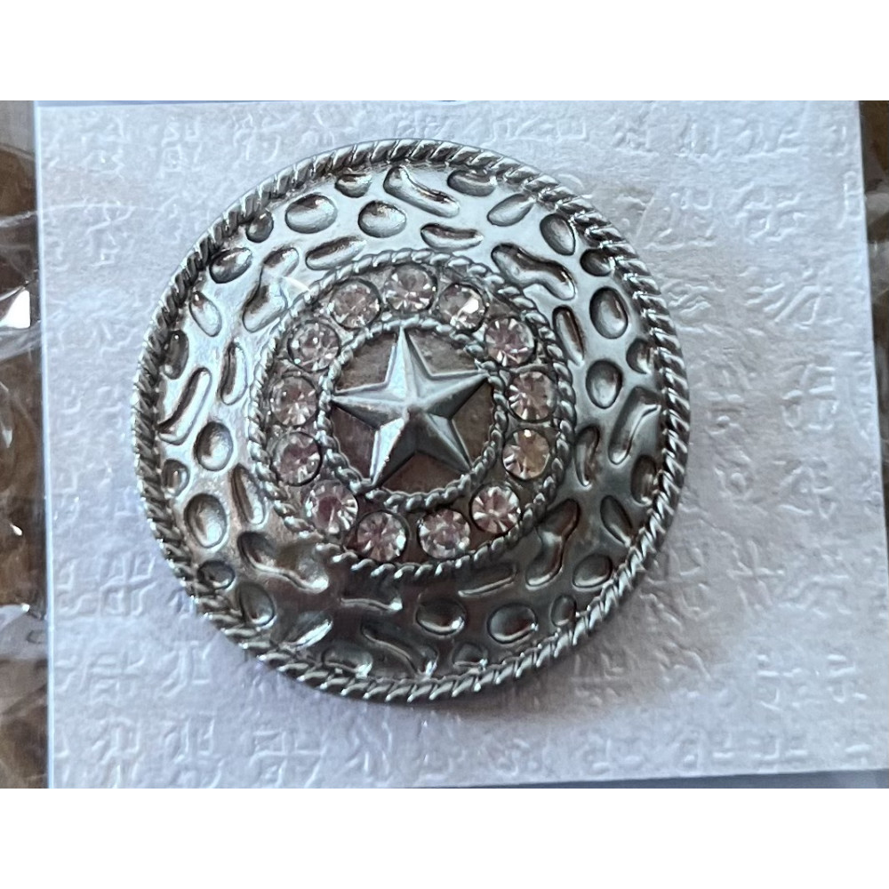 Mini broche aimant ronde étoile