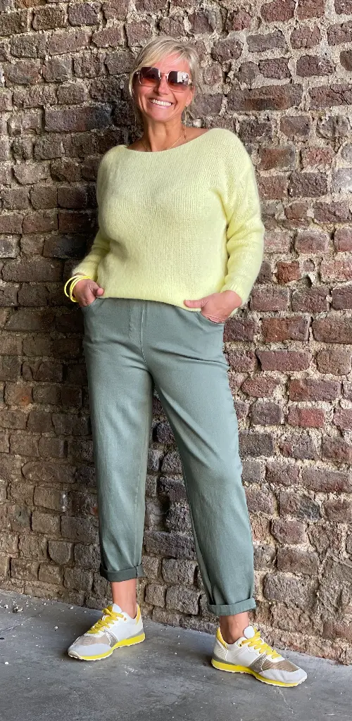 Pantalon carotte stretch
