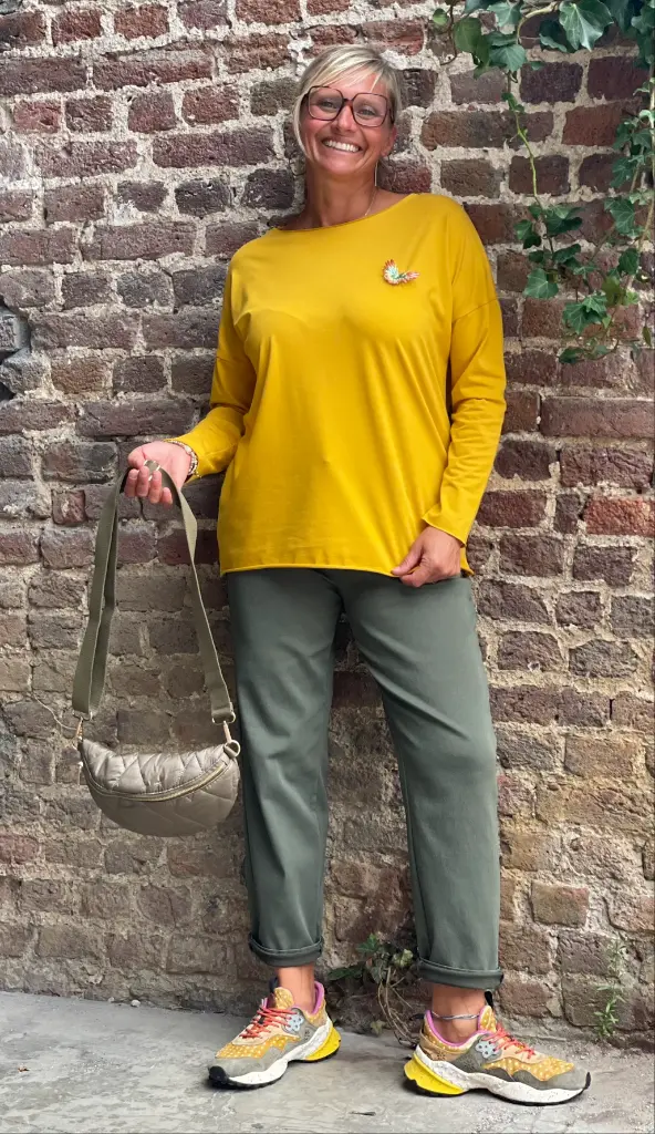 Pantalon carotte stretch