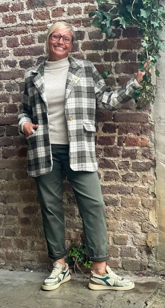 Pantalon carotte stretch