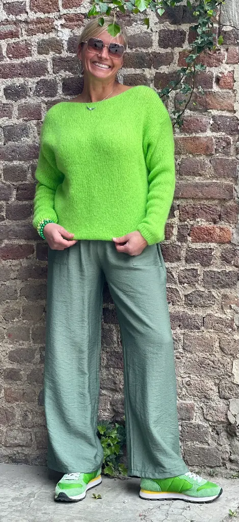 Pantalon poches appliquees uni