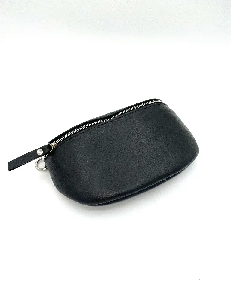 Pochette en cuir graine format moyen