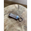 Porte clefs en cuir brillant