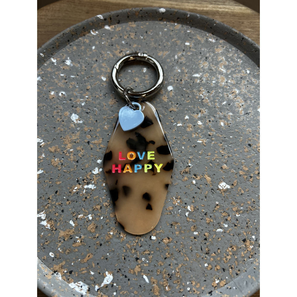 Porte clefs planche Love Happy