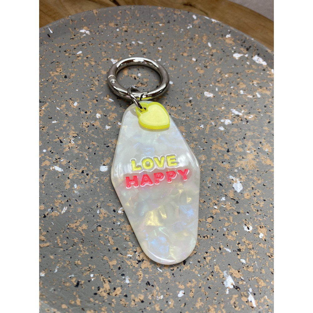 Porte clefs planche Love Happy