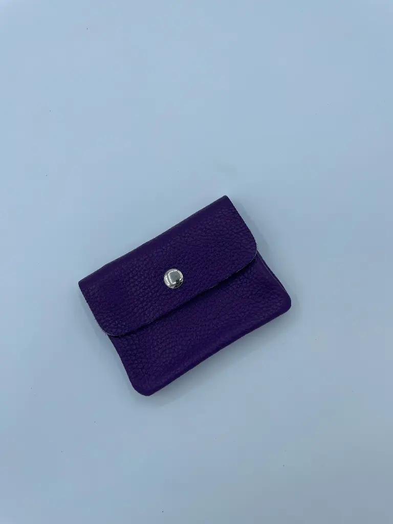 Porte monnaie/carte cuir grainé