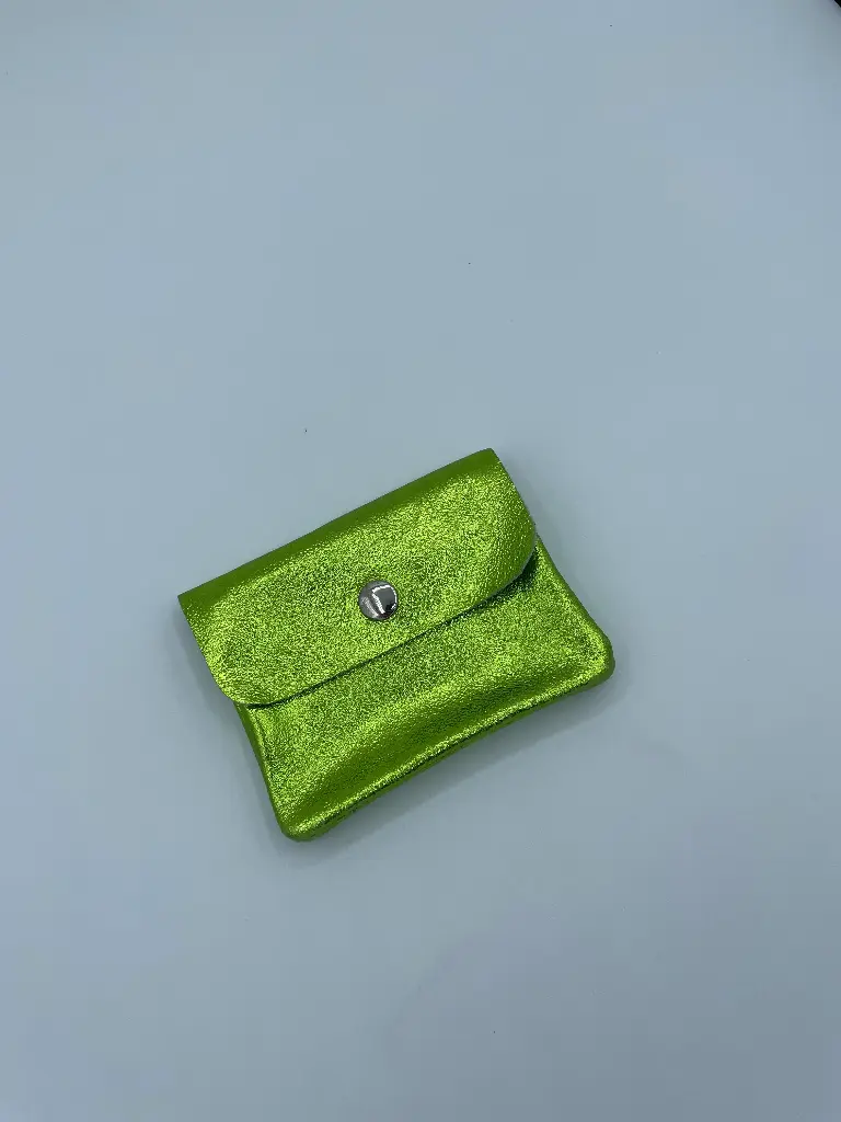 Porte monnaie/cartes cuir brillant