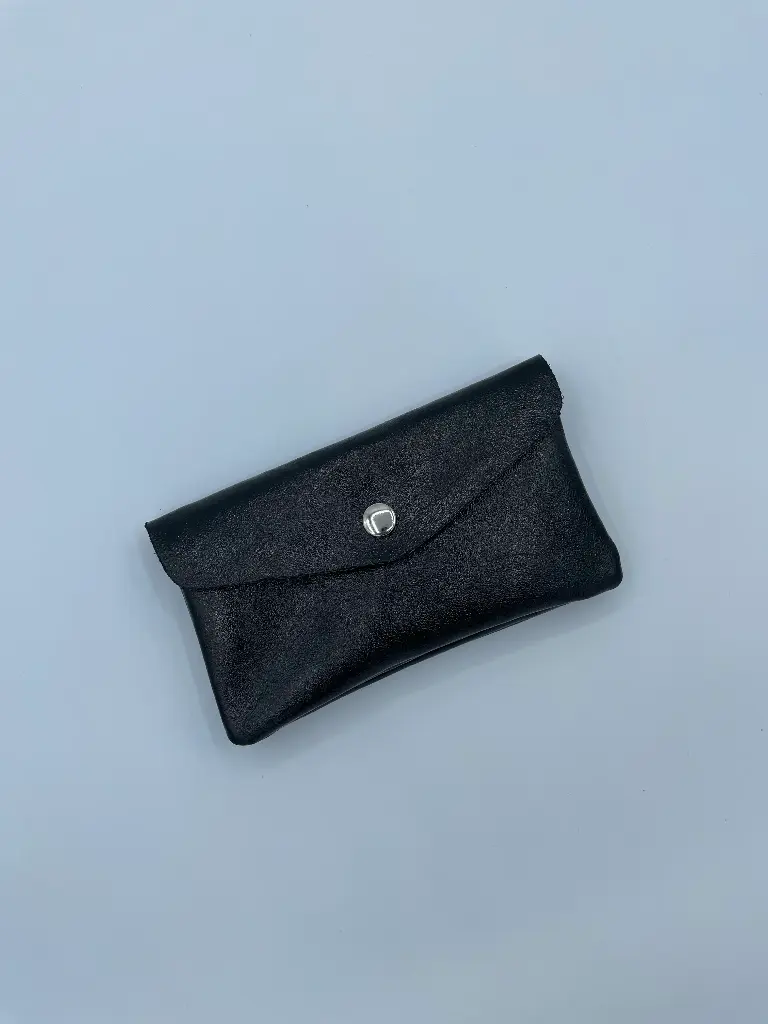 Portefeuille cuir brillant