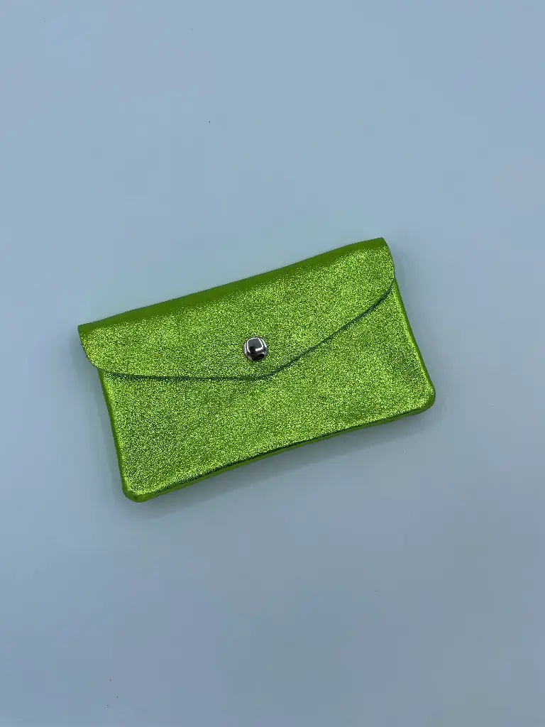 Portefeuille cuir brillant