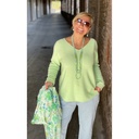 Pull V coutures manches