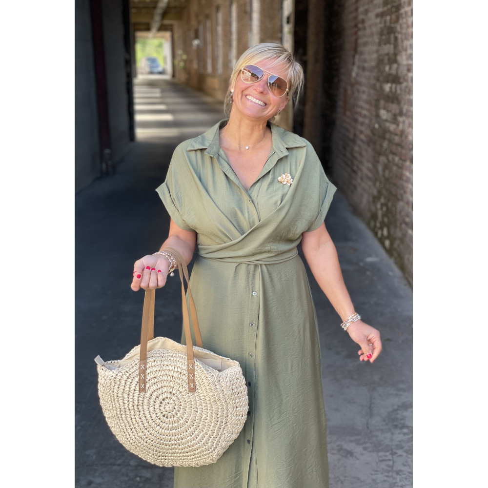 Robe croisee unie