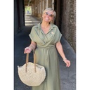Robe croisée unie