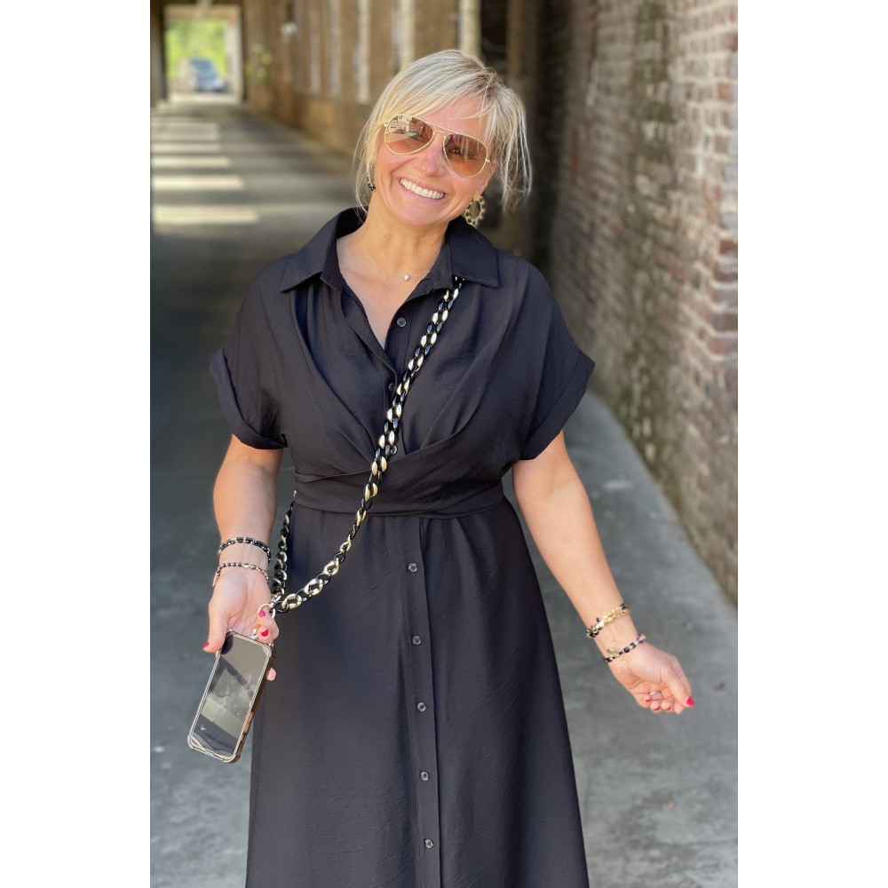 Robe croisée unie