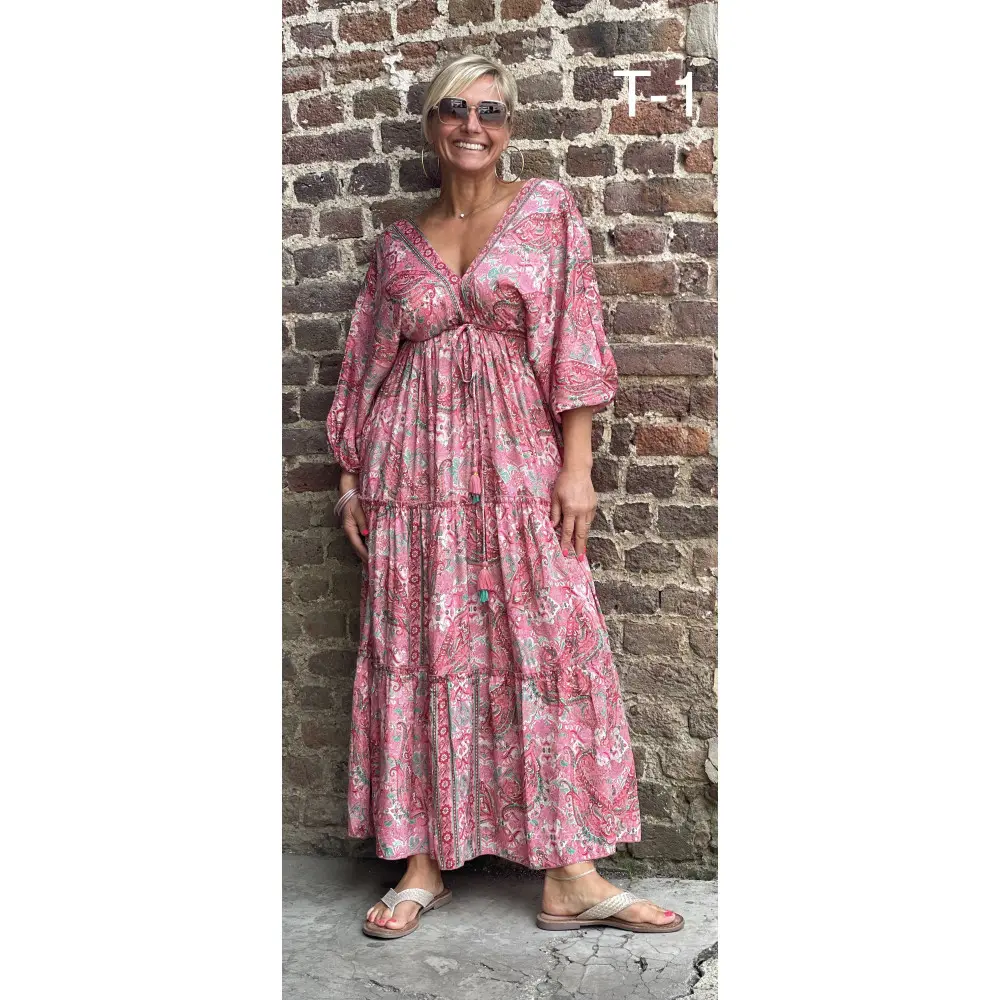 Robe soie manches