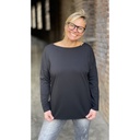 T-shirt col coupé manches longues