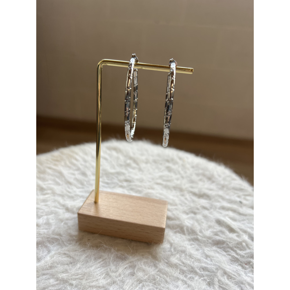 Boucles d'oreilles créoles crantées n°117