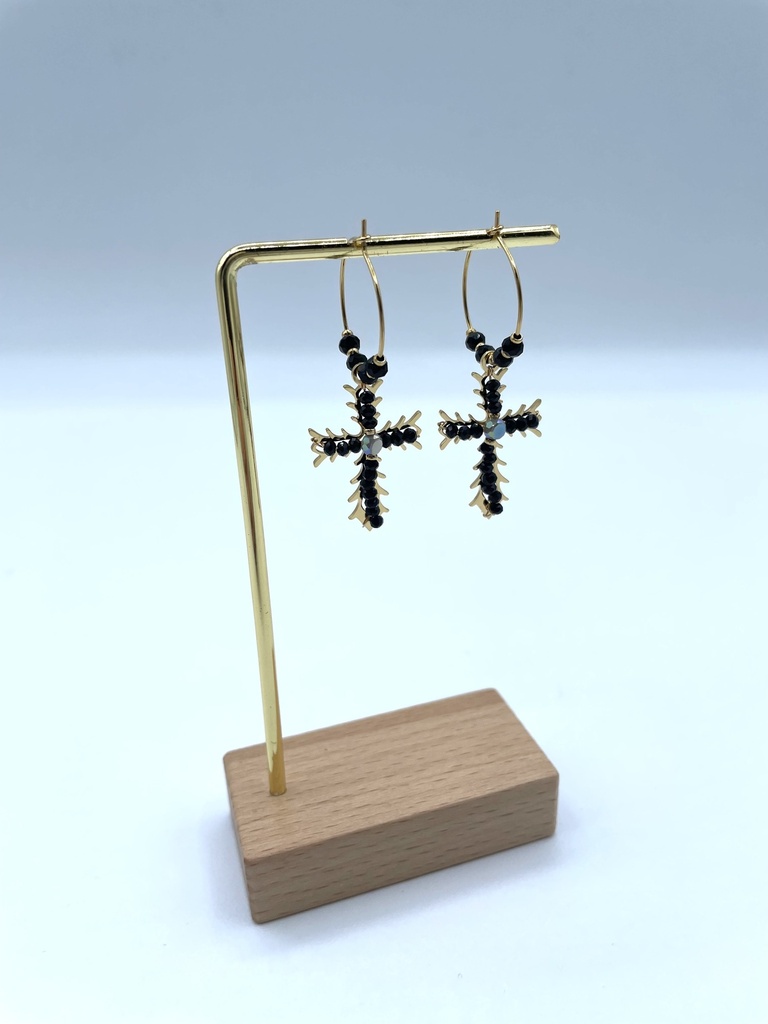 Boucles d'oreilles Croix Strass n°121