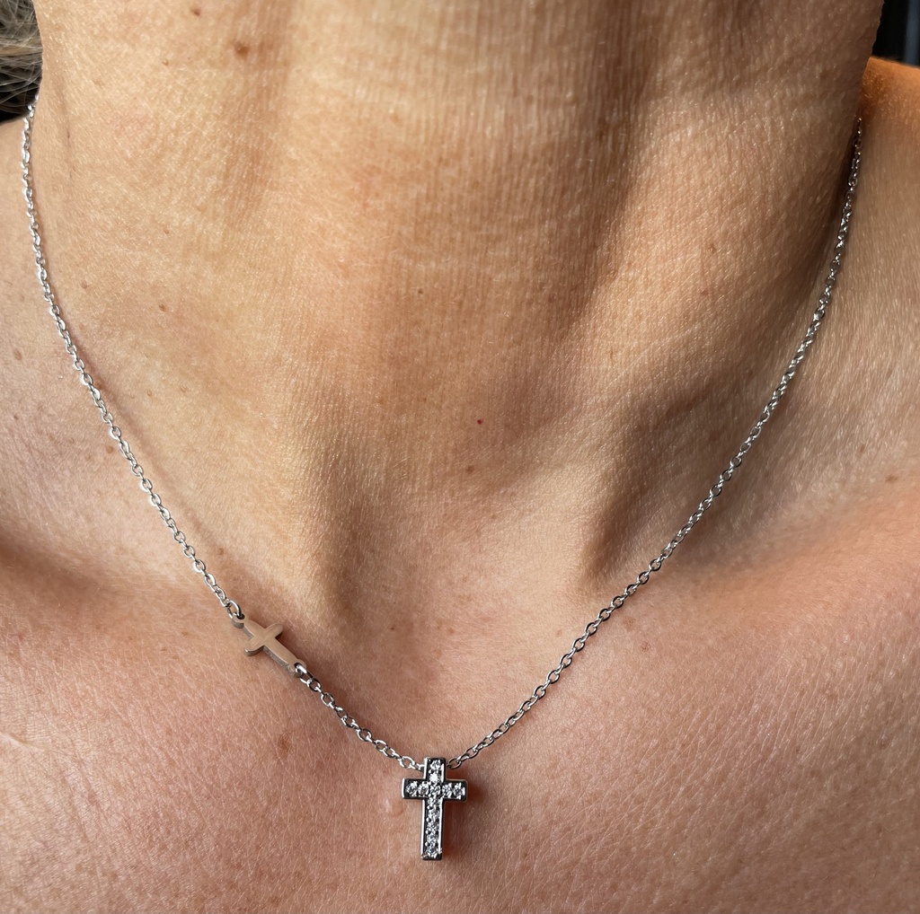 Collier chaine croix YL XL0097