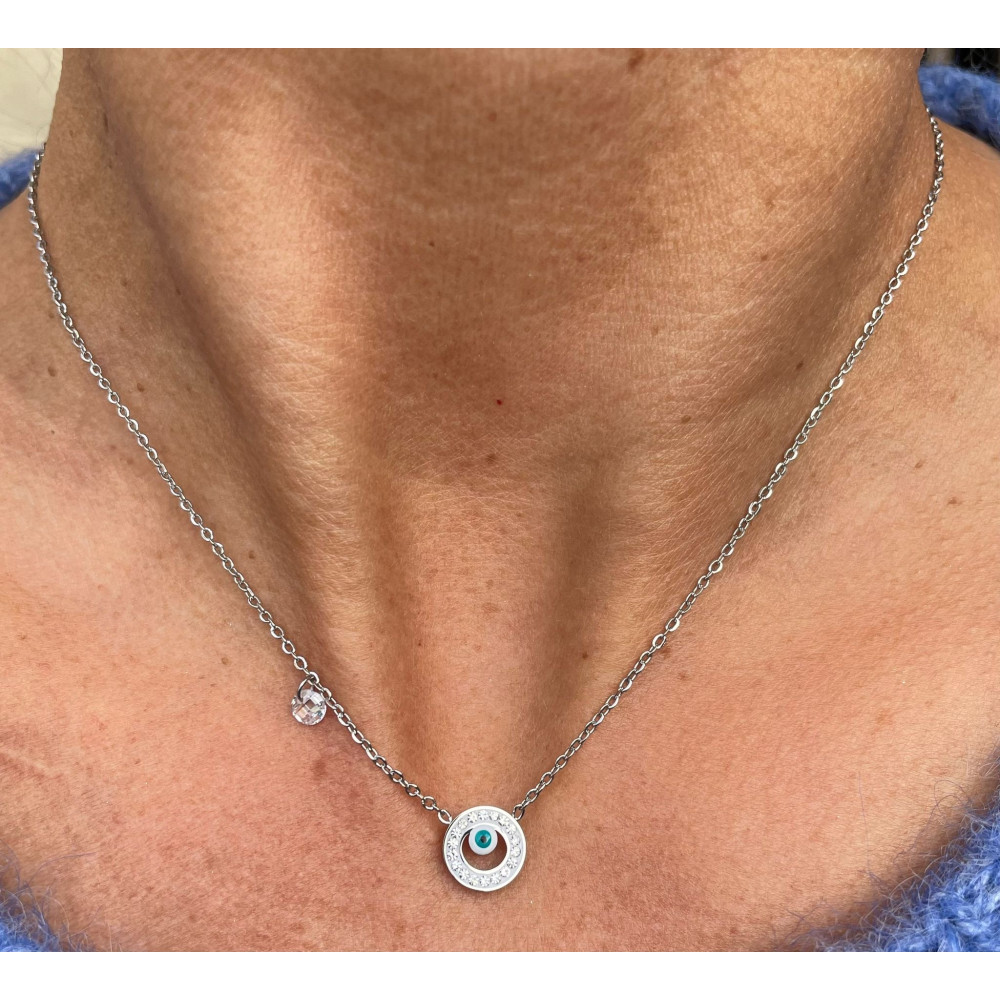 Collier chaine brillant oeil YL XL0074