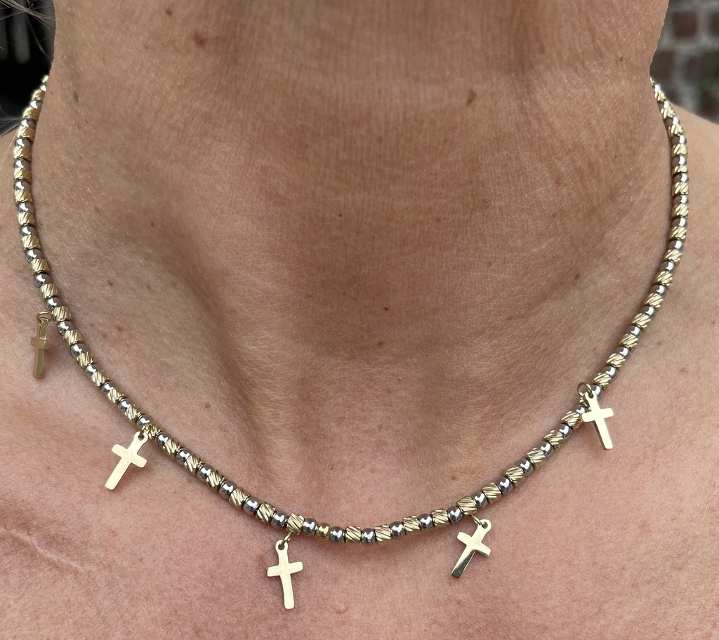 Collier 4 croix (XL0371)